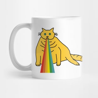 Animals with Rainbow Puke Chonk Cat Mug